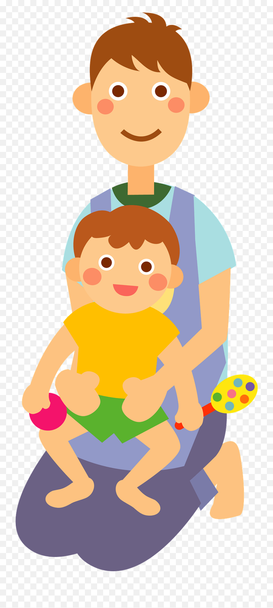 Childcare Worker Man Clipart - Daycare Worker Transparent Background Emoji,Babysitting Clipart