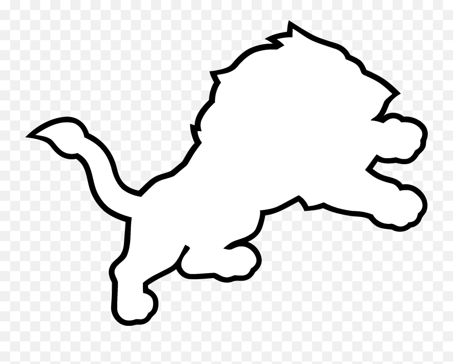 New Lions Logo Black And White - Lions Logo Nfl Png Clipart Logo Printable Detroit Lions Emoji,Lions Logo