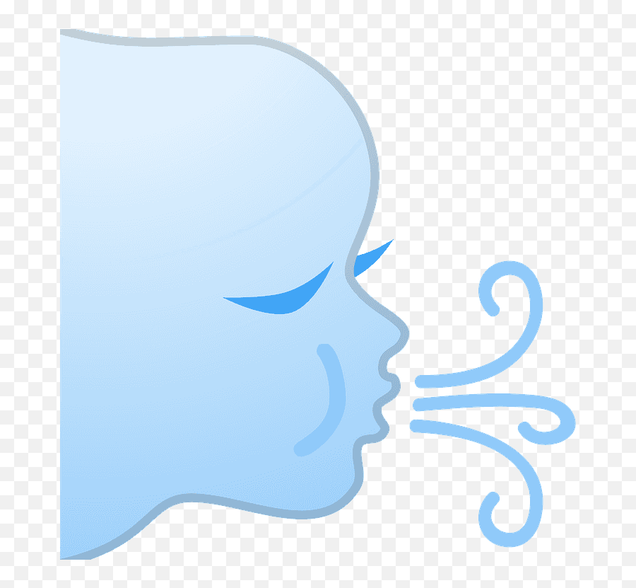 Wind Face Emoji Clipart Free Download Transparent Png - Face Blowing Emoji,Wind Clipart