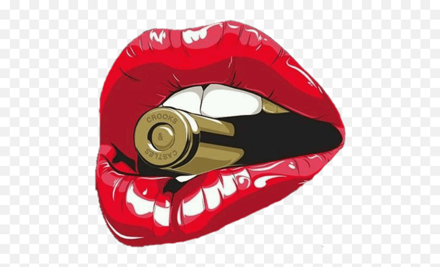Red Lips Clipart Transparent Background - Novocomtop Lips Biting Bullet Emoji,Red Lips Clipart