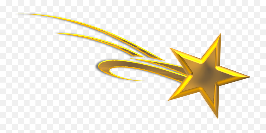 Star Gold Shootingstar Meteor Comet Transparent - Clip Art Gold Shooting Star Emoji,Meteor Clipart
