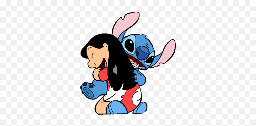 Hugging Clipart Character Disney - Cute Lilo And Stitch Hugging Emoji,Hug Clipart