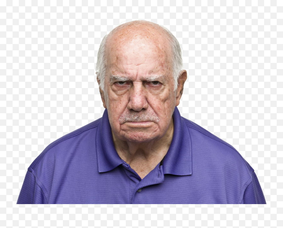 Download Angry Person Transparent Png - Old Man Mad Png Emoji,Man Png