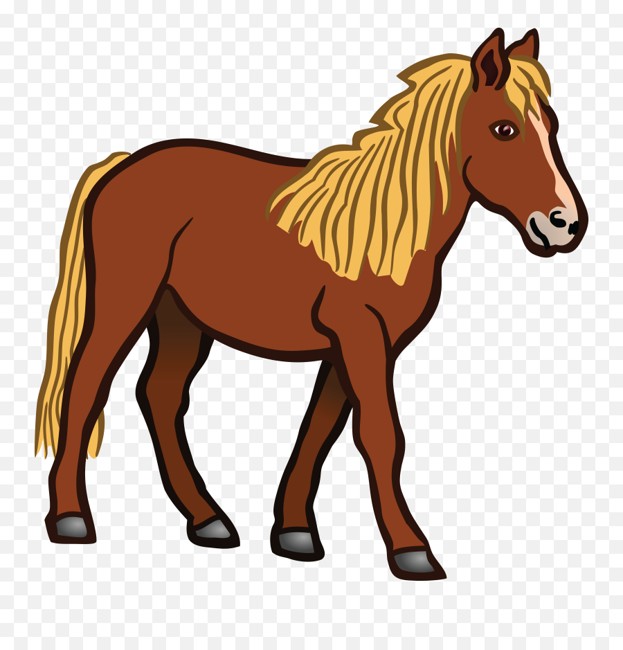 Brown Horse Clipart Free Image - Horse Clipart Emoji,Horse Clipart