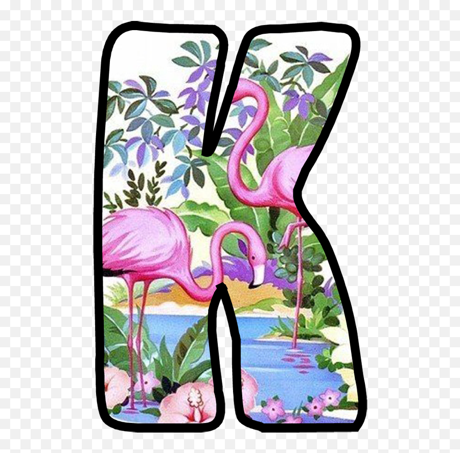 Buchstabe - Letter K Disney Alphabet Pink Bird Letter Art Emoji,Pink Flamingo Clipart