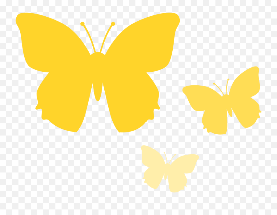 Yellow Butterfly Logo - Transparent Background Yellow Butterfly Clipart Emoji,Butterfly Logo