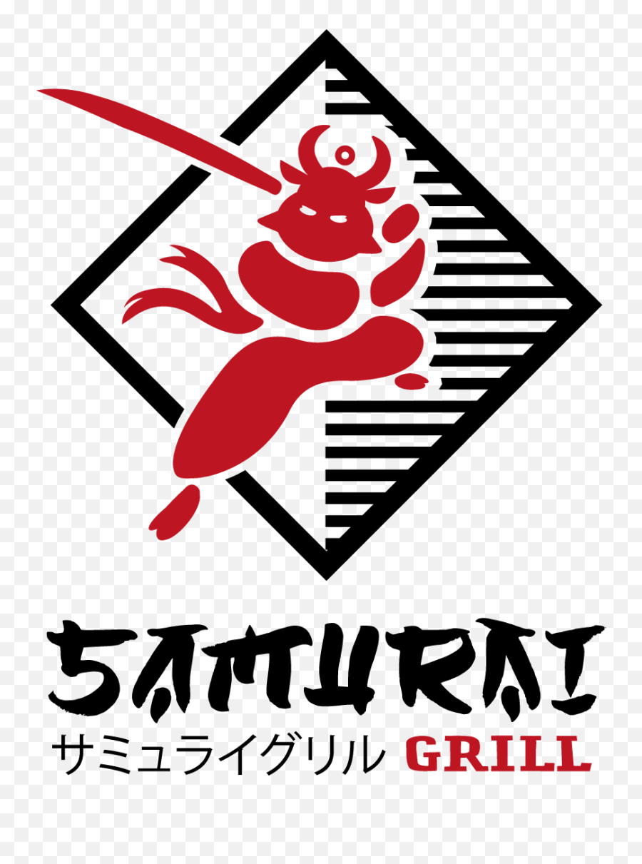 Samurai Grill U2022 Sakura Design - Logo And Branding Design Emoji,Restaurant Logo Design