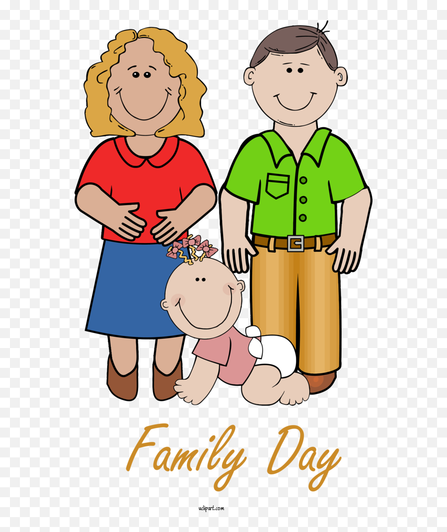 Holidays Cartoon People Child For Family Day - Family Day Emoji,Child Transparent Background