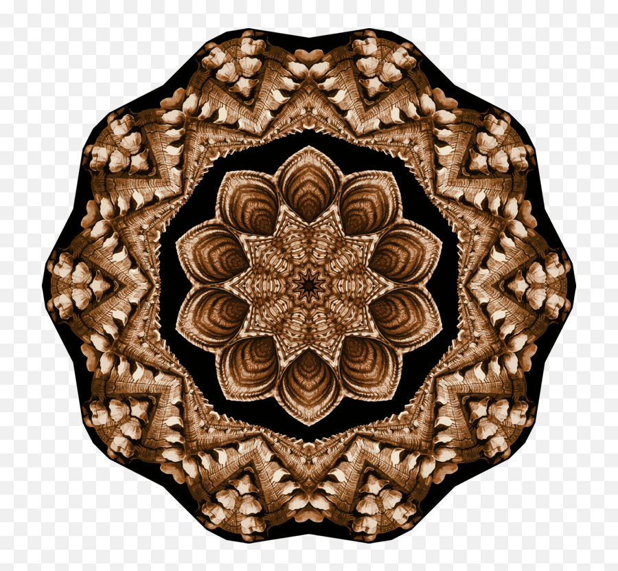 Brown Circle Mandala Png Clipart - Decorative Emoji,Mandala Png