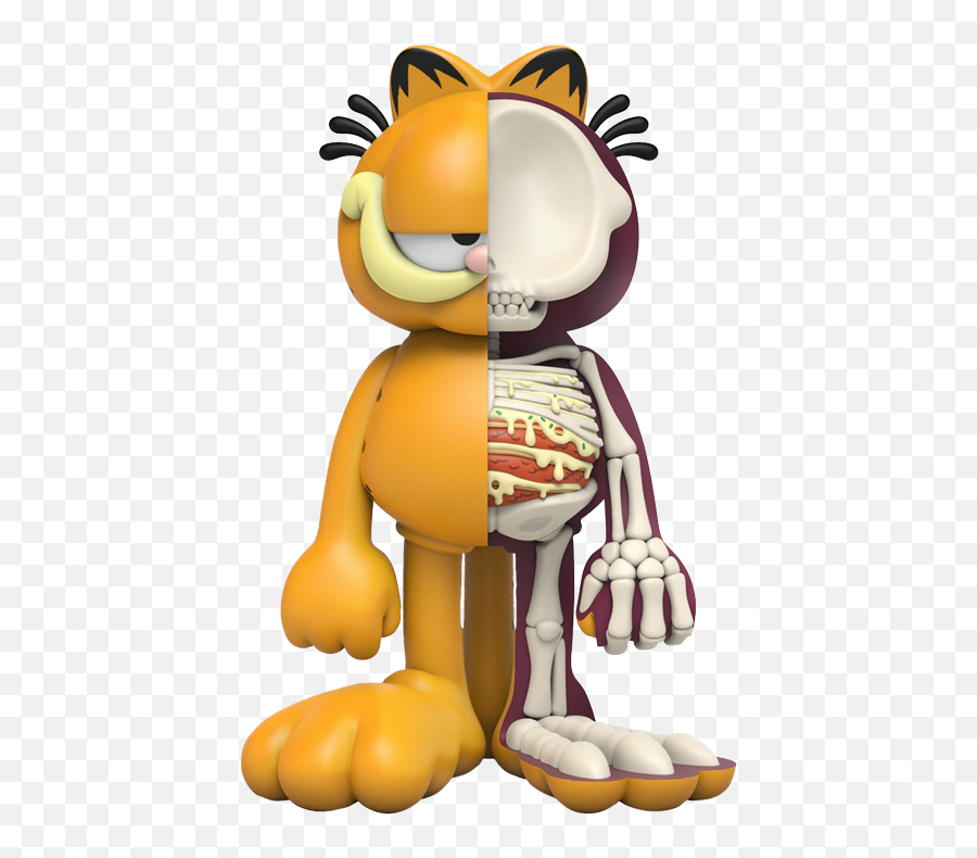 Xxray Plus Garfield Pvc Art Collectible - Mighty Jaxx Garfield Emoji,Garfield Png