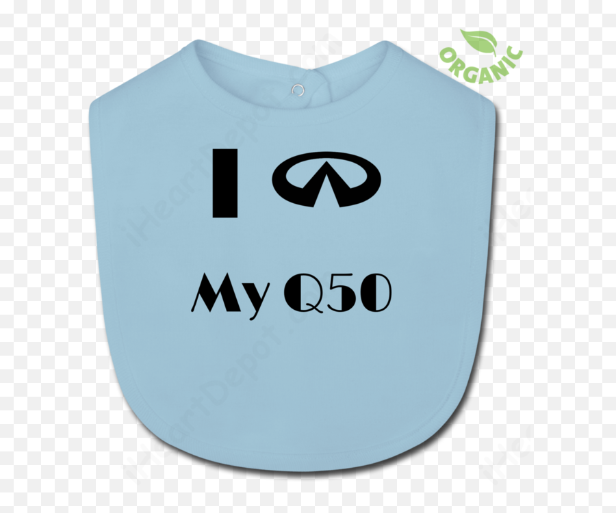 Organic Baby Bib - For Adult Emoji,Infiniti Logo