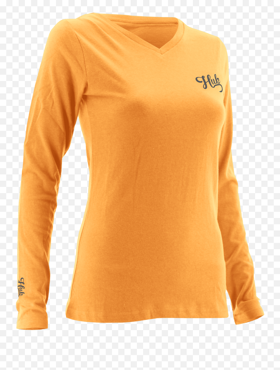 Huk W Logo Long Sleeve Light Orange L - Long Sleeve Emoji,Walmart Com Logo