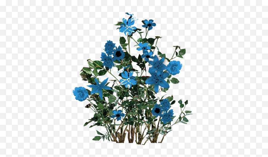 Script Library Emoji,Blue Flowers Png