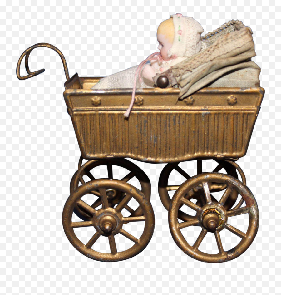 Tin Doll Carriage And Baby Doll - Baby Transport Emoji,Baby Doll Clipart