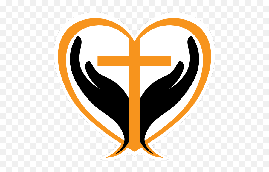 Hands Holding Cross In A Heart Sticker Emoji,Heart Cross Clipart