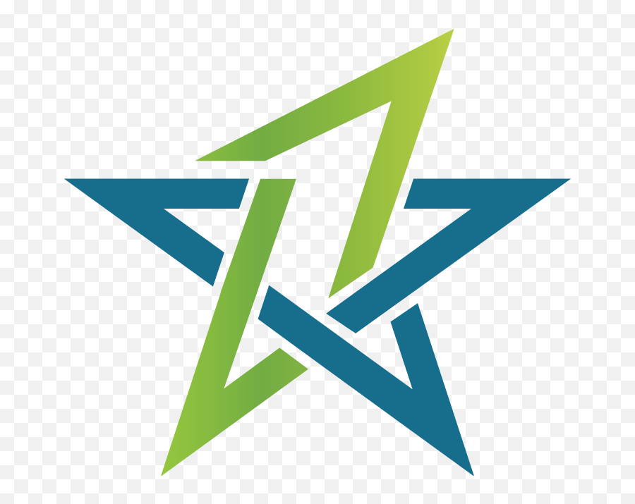Download Hd Blue Green Star Abstract Logo - Star Tv Somali Star Abstract Png Emoji,Abstract Logo