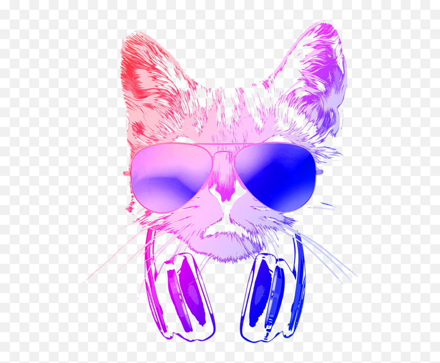 Cool Dj Cat In Neon Lights Onesie For Sale By Filip Schpindel Emoji,Cool Cat Clipart