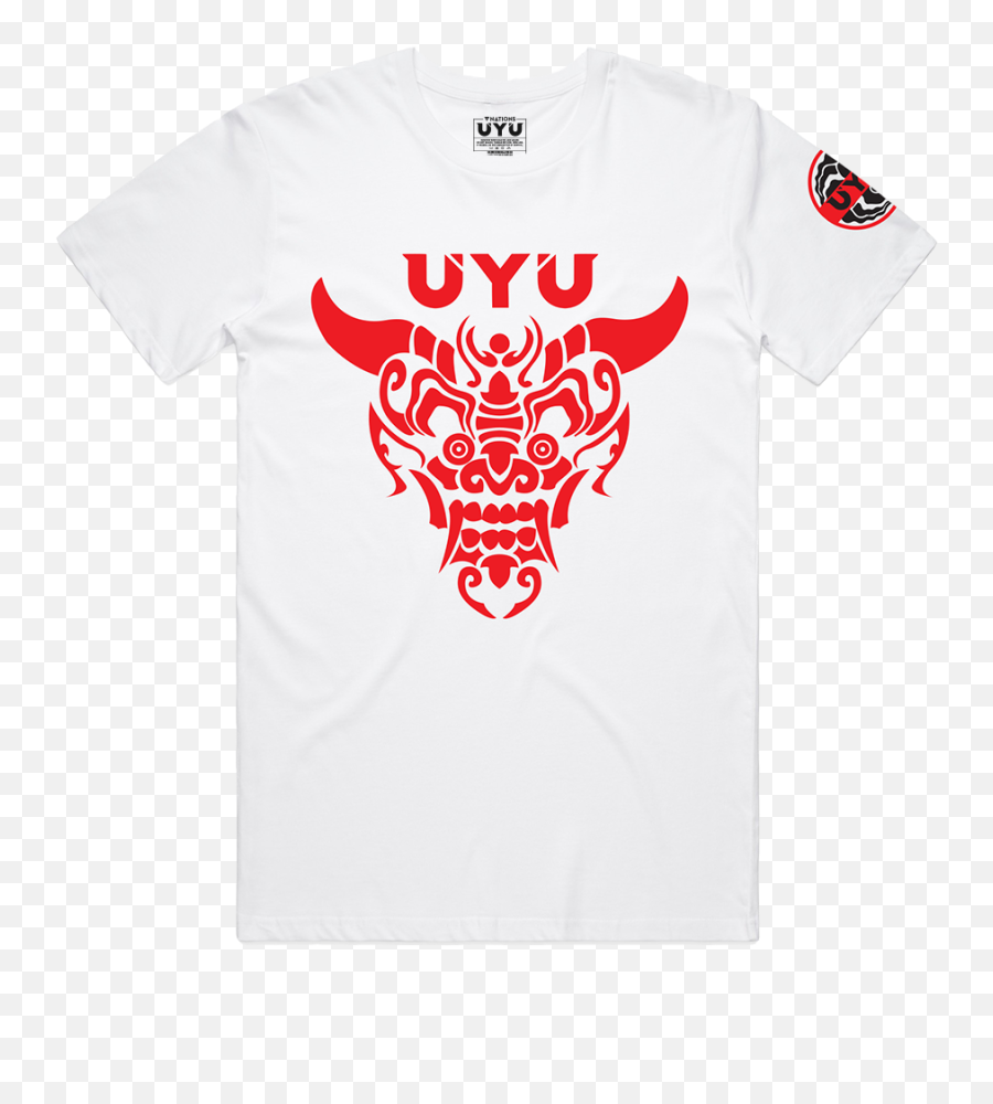 Demon Tee - White Uyu Shirt Emoji,Demon Logo