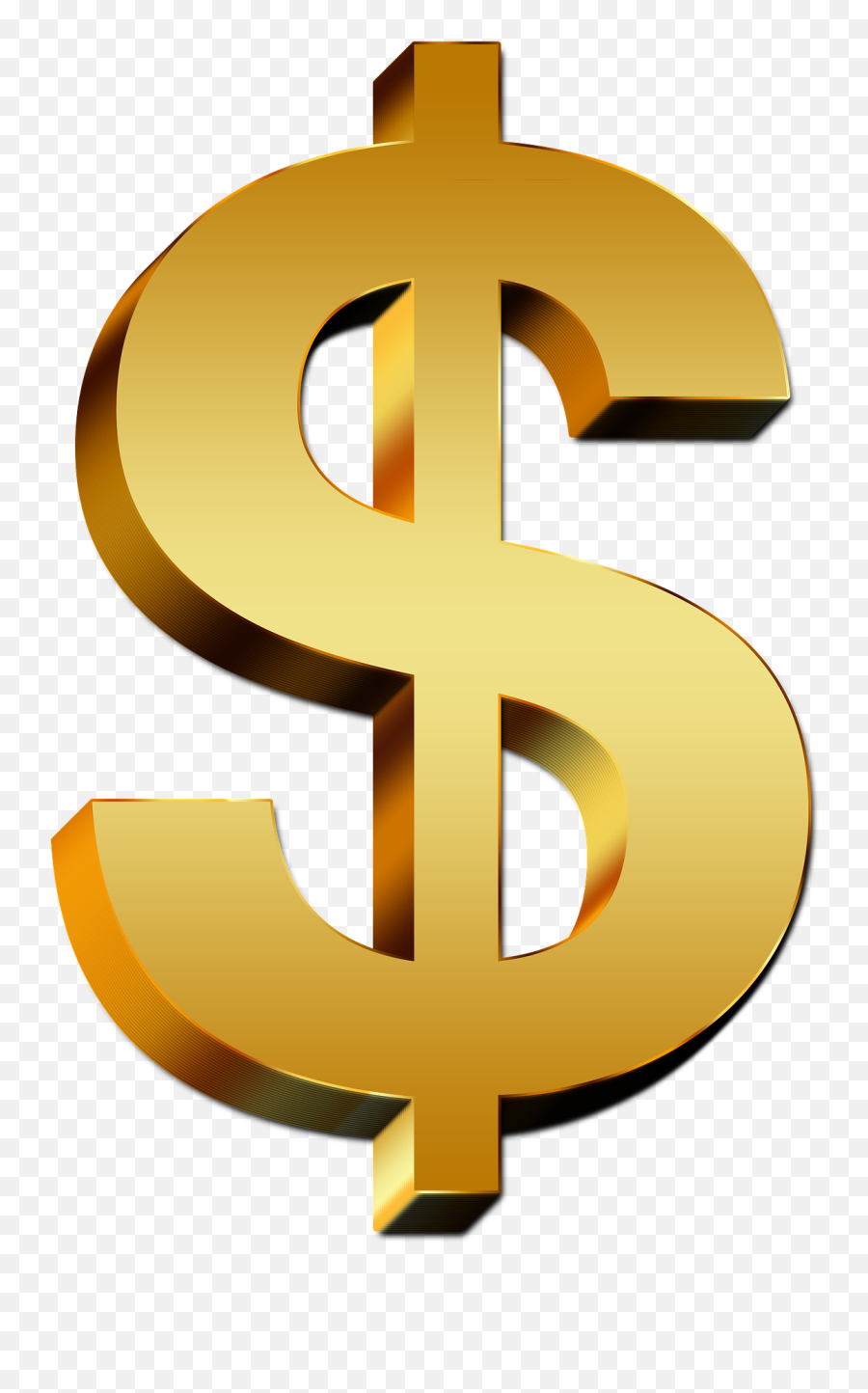 Clipart Money Amount Clipart Money - Gold Dollar Png Emoji,Cash Clipart