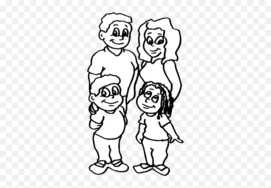 To Main Coloring Pages - Family Clipart Coloring Page Emoji,Coloring Clipart