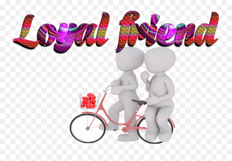 Loyal Friend Stylized Lettering Clipart Free Download - Bicycle Emoji,Best Friends Clipart