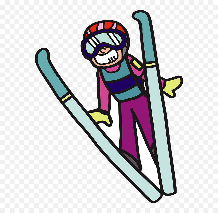Ski Jumping Clipart Free Download Transparent Png Creazilla - Ski Jumping Clipart Emoji,Skiing Clipart