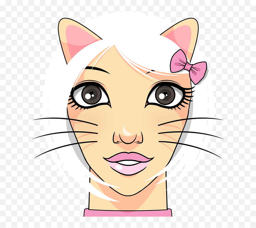 Cat Girl Face - Free Image On Pixabay For Women Emoji,Cat Ears Png
