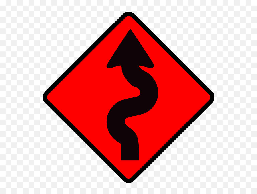 Caution Winding Road - Language Emoji,Winding Road Clipart