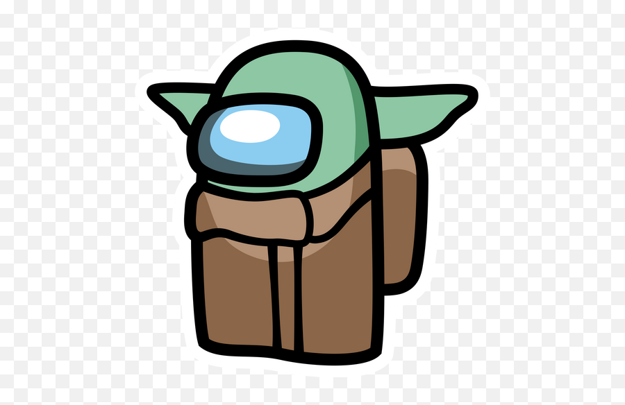 Among Us Baby Yoda Sticker - Among Us Character Baby Yoda Emoji,Baby Yoda Png