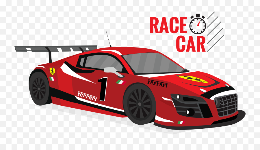 Cars Cartoon Png - Race Car Ferrari Cartoon Emoji,Red Race Car Clipart