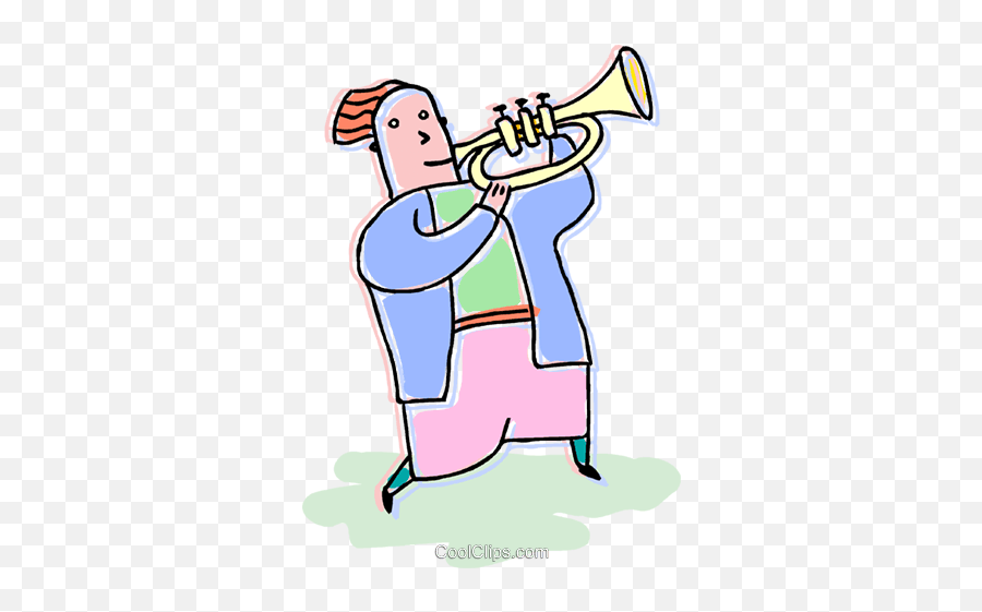 Person Playing The Trumpet Royalty Free - Persona Che Suona La Tromba Emoji,Trumpet Clipart