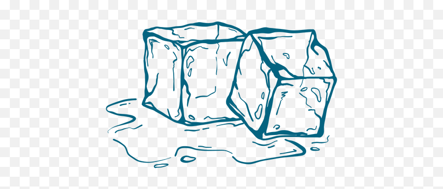 Melting Ice Cubes Stroke - Melting Ice Svg Emoji,Ice Png