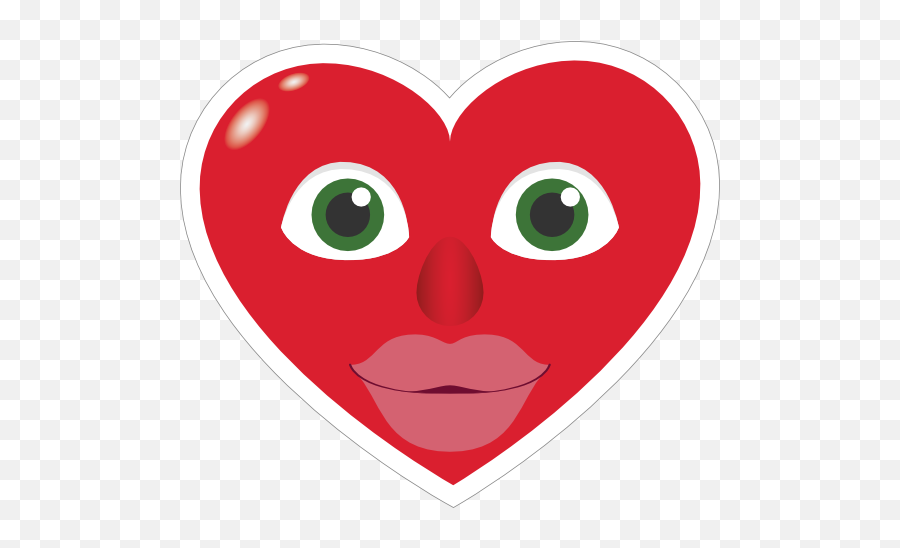 Phone Emoji Sticker Heart Face With Big Lips,Lips Emoji Png