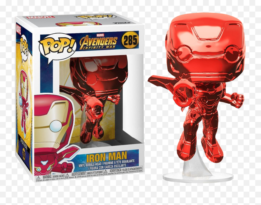 Avengers 3 Infinity War - Iron Man Flying Red Chrome Us Exclusive Pop Vinyl Figure Emoji,Iron Man Flying Png