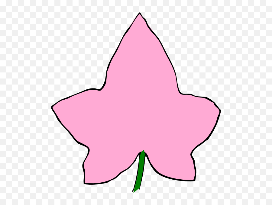 Ivy Leaf Big Pink At Clkercom Vector - Clip Art Pink Ivy Leaf Emoji,Vines Clipart