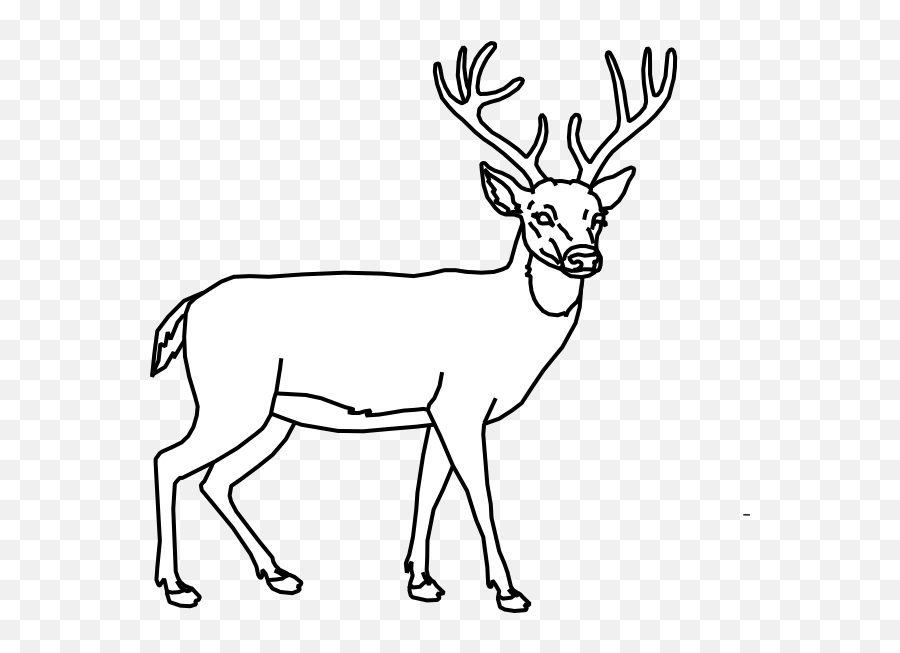 Deer Clipart Body Deer Body - Outline Deer Clip Art Emoji,Deer Clipart