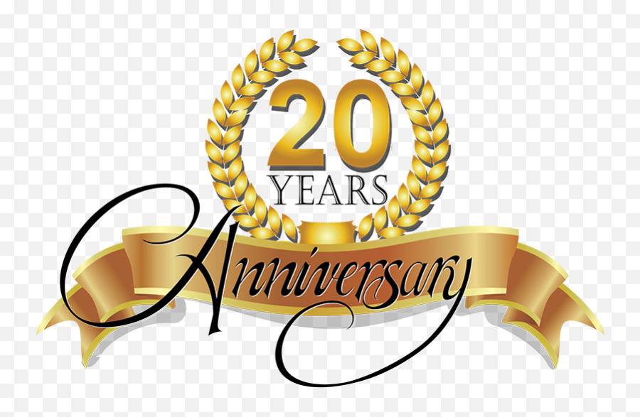 20 Years Of Service Clipart - Happy 20th Anniversary Png Emoji,Service Clipart