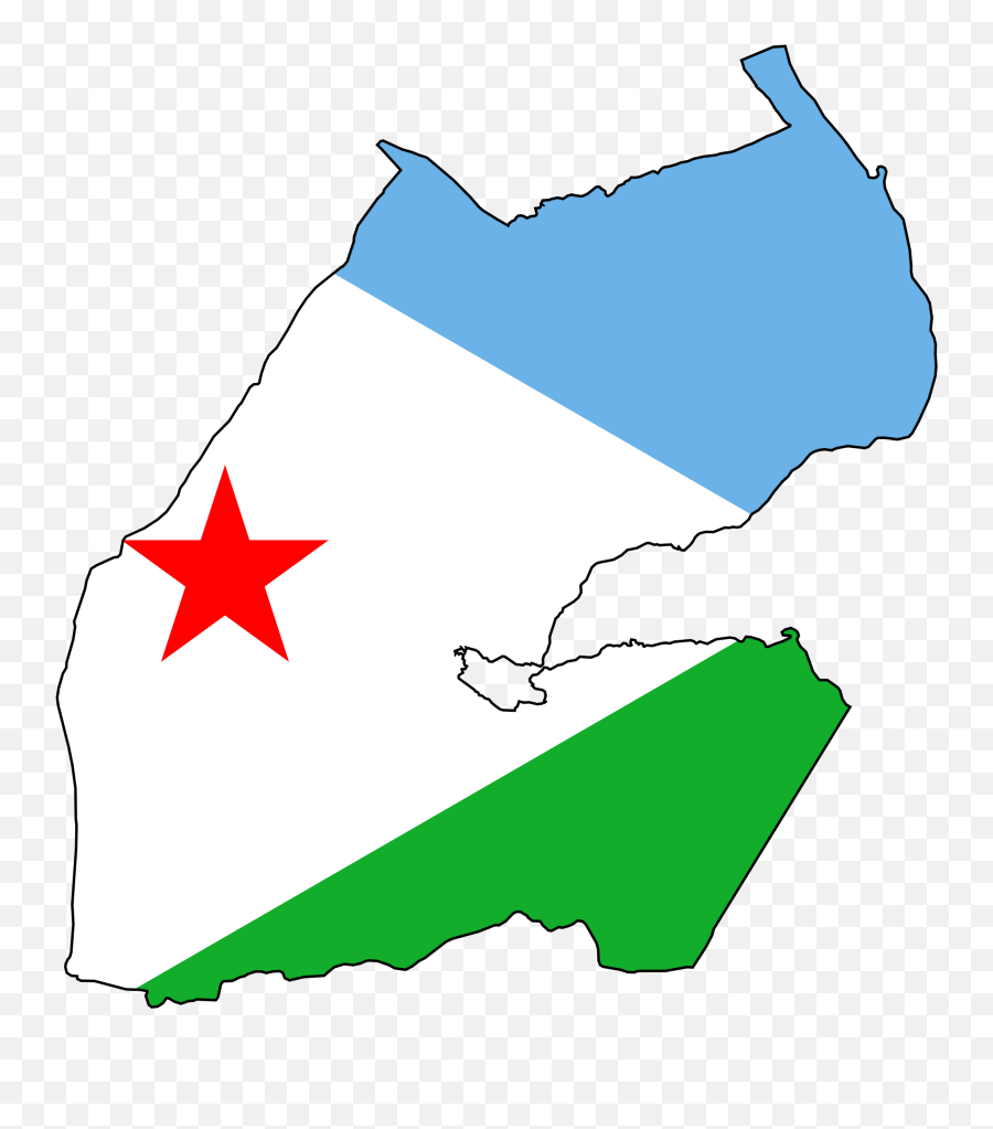 Djibouti Flag Map Large Map - California Republic Black And Djibouti Flag And Map Emoji,California Map Png