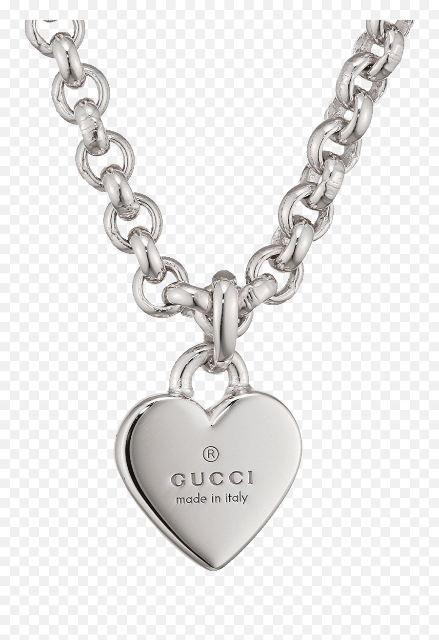 Runwaydoll U201cjewellery Tip Gucci Trademark Necklace - Gucci Love Heart Pendant Emoji,Chain Transparent