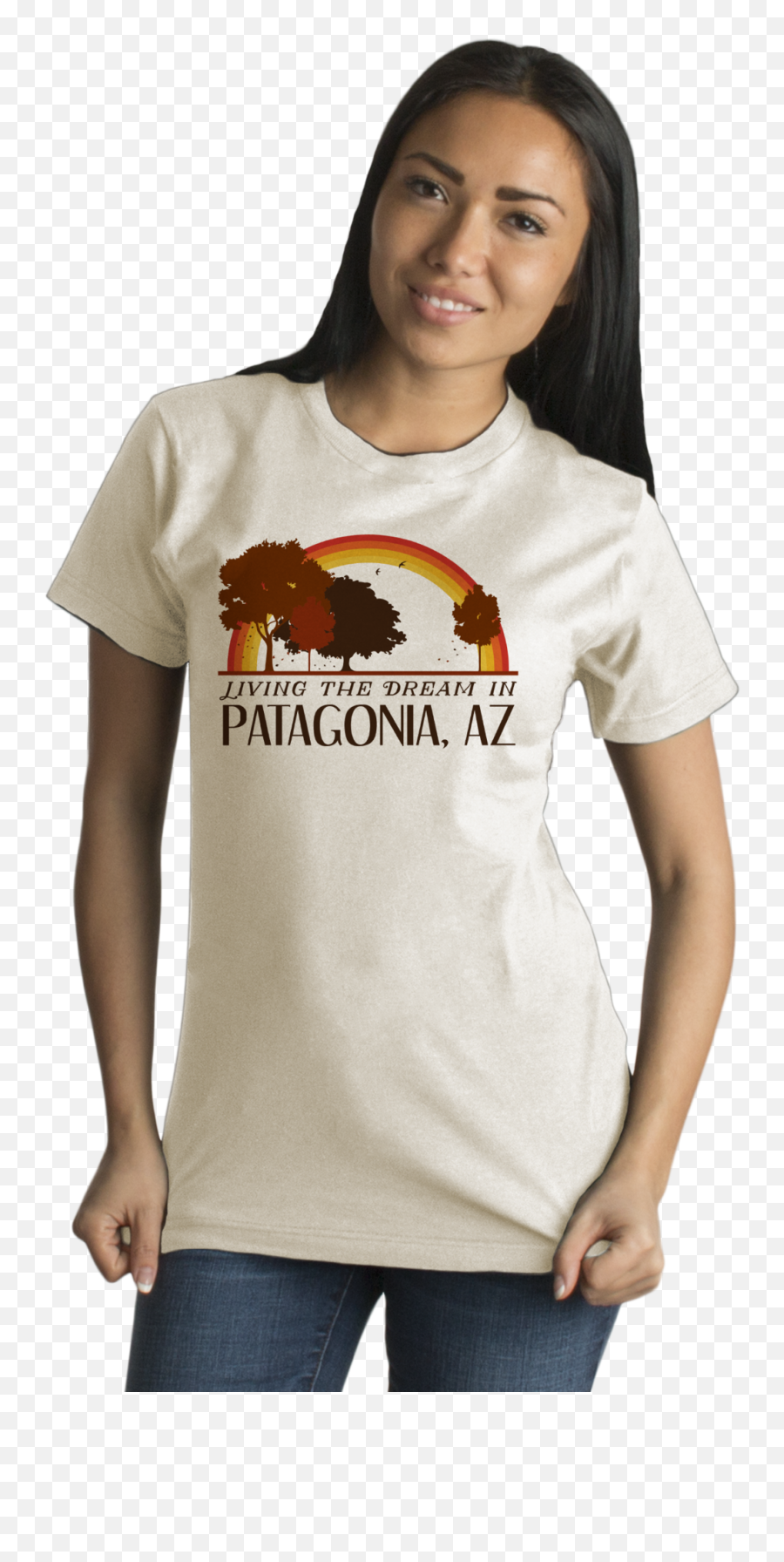 Living The Dream In Patagonia Az Retro Unisex T - Shirt Emoji,Patagonia Logo Shirts