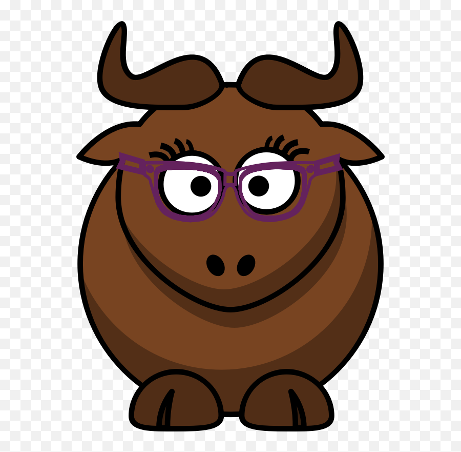 Nerdy Animals Clipart Drawing Free Image - Clipart Cartoon Bull Emoji,Animals Clipart