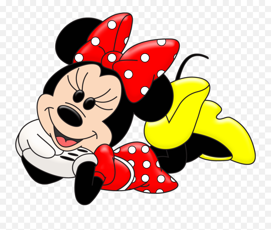 Minnie Mouse - Clipart Minnie Mouse Laying Down Emoji,Minnie Mouse Png
