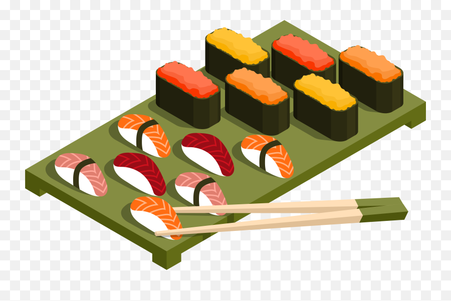Sushi Clipart Sushi Transparent Free - Sushi Clipart Png Emoji,Sushi Clipart