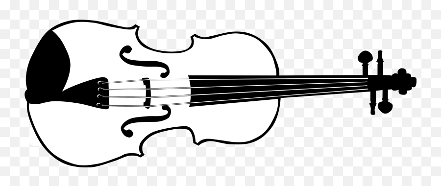 Playing Violin Clipart Black And White - Violin Clipart Emoji,Violin Clipart