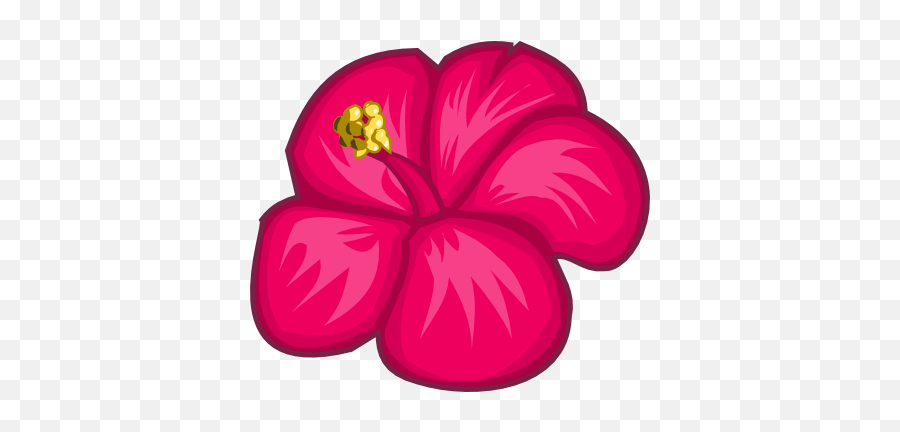 Hibiscus Clipart - Hibiscus Flower Clipart Transparent Png Emoji,Hibiscus Png