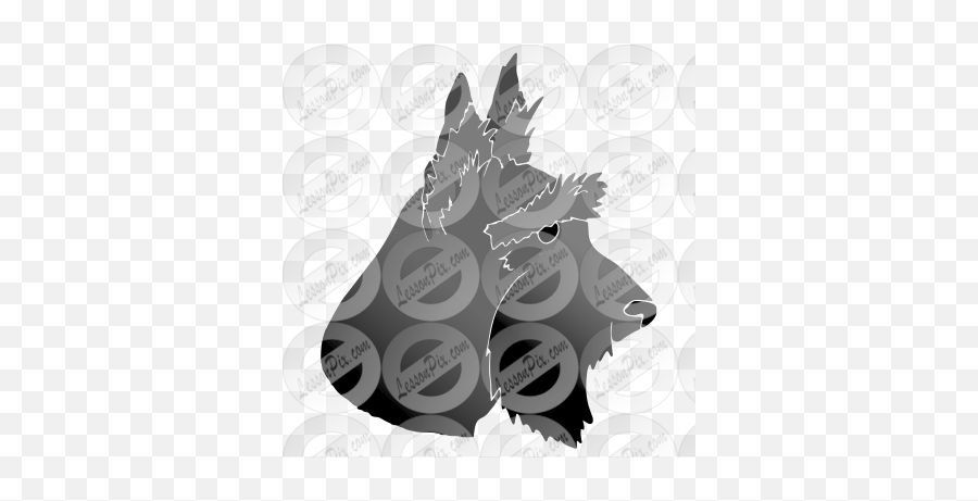 Scottish Terrier Stencil For Classroom Therapy Use - Great Emoji,Terrier Clipart