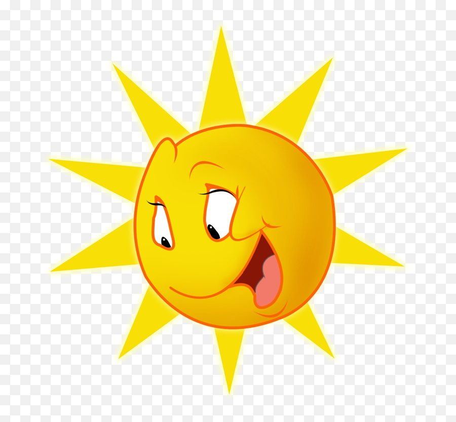 Sonne Clipart Smiling - Funny Cartoon Sun Png Transparent Emoji,Capri Sun Png