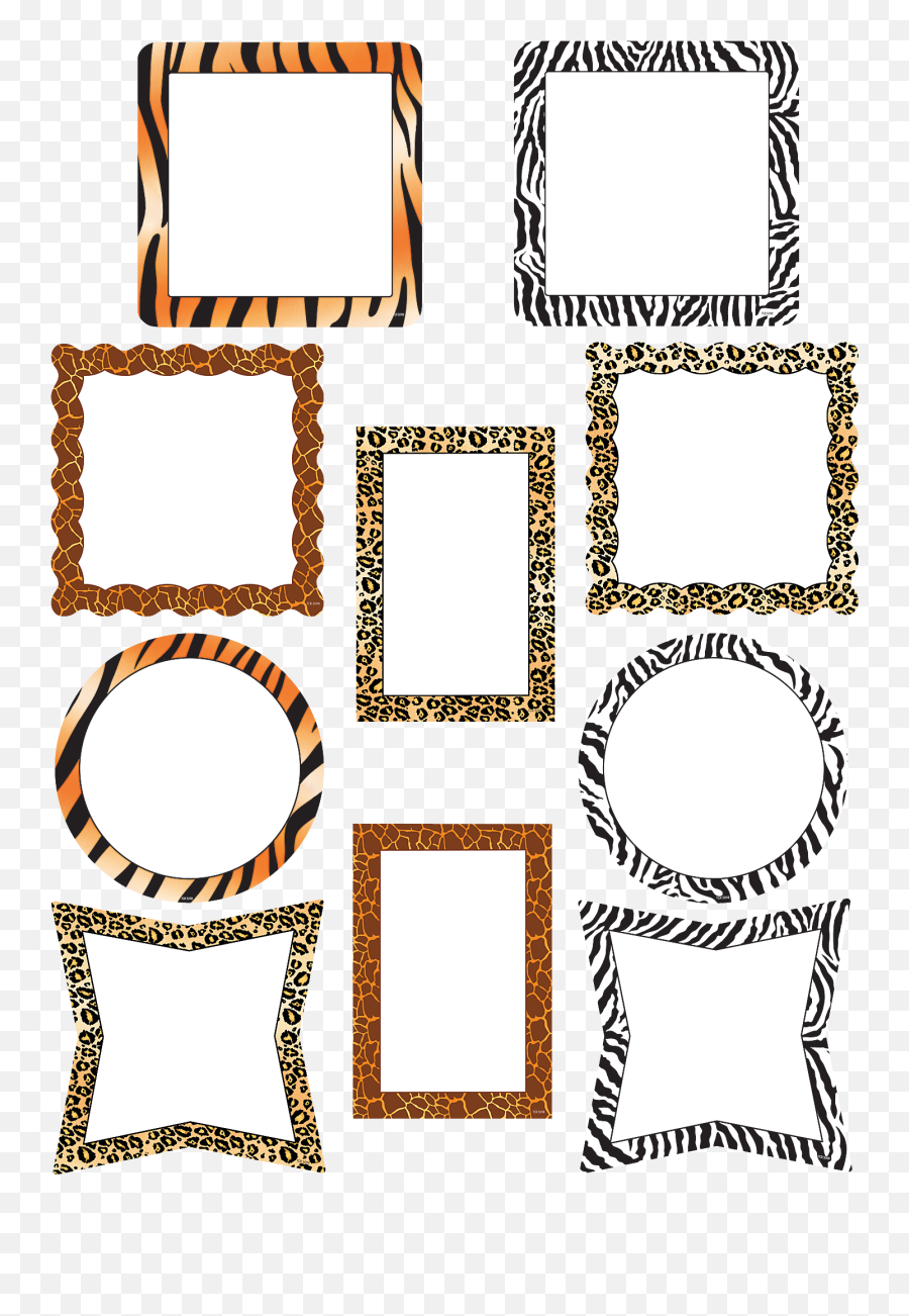 Picture Frame Animal Prints Accents - Tcr5098 Teacher Emoji,Zebra Print Clipart