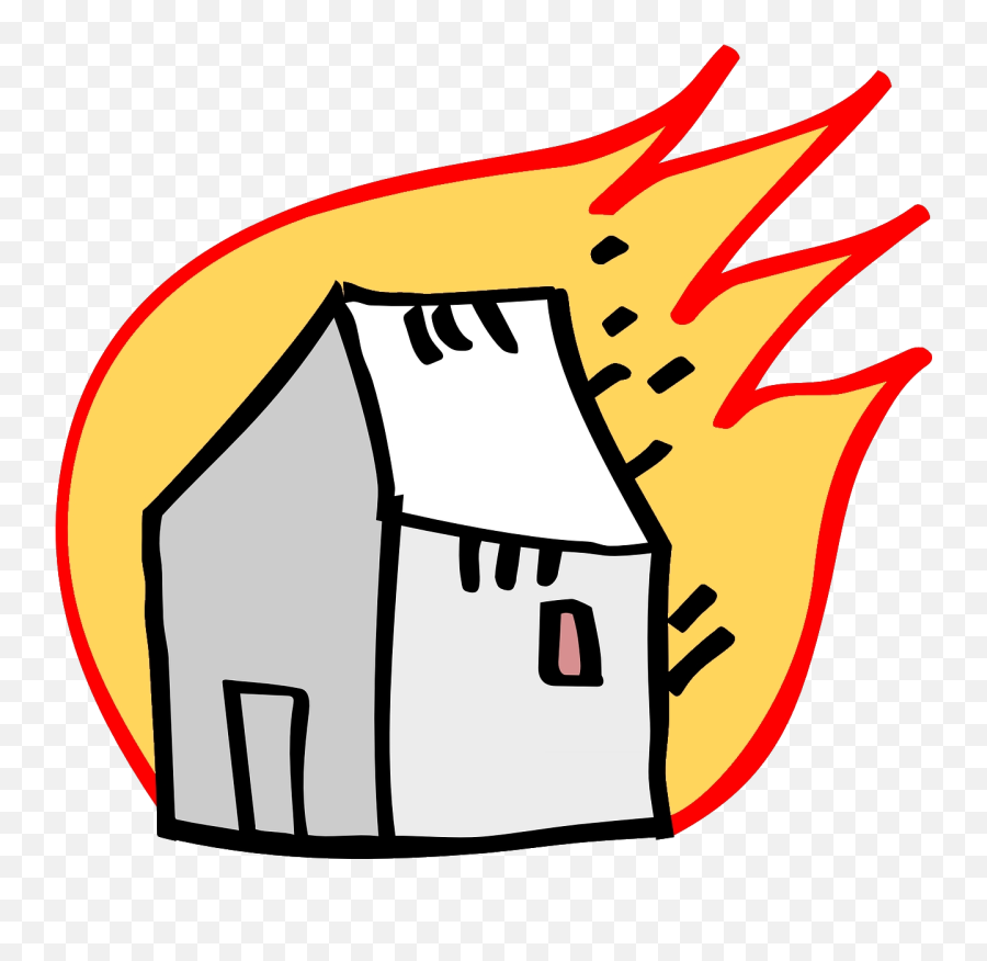 Tips To Prevent Fire Accidents At Home - Burning House Emoji,House Cartoon Png