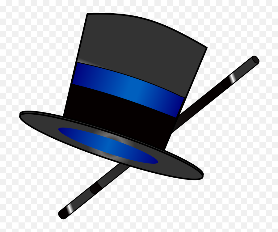 Top Hat Svg Vector Top Hat Clip Art - Magician Cane Clipart Emoji,Top Hat Clipart